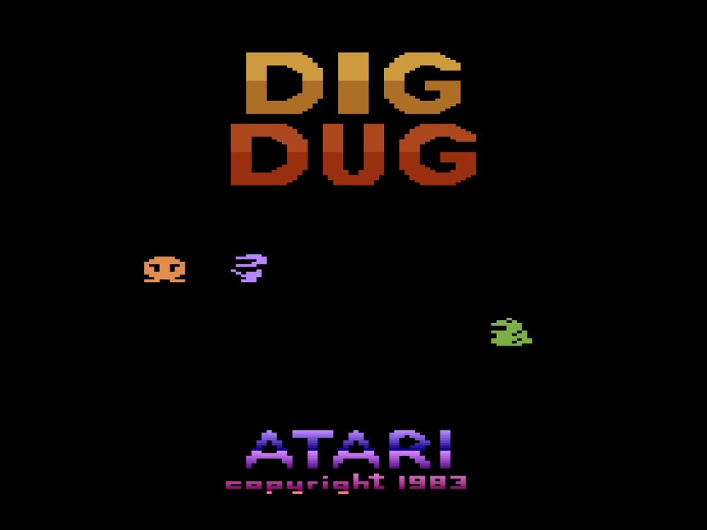 Title Screen of Dig Dug for Atari 2600